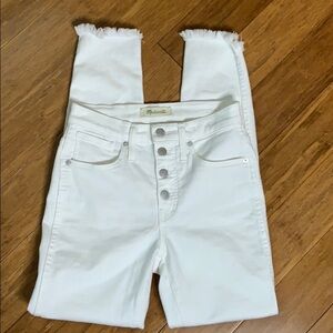 MADEWELL Womens Skinny High Rise Jeans White Sz 24